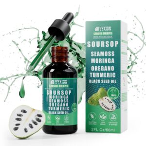 Soursop Bitters Liquid Drops — 10-in-1 with Sea Moss, Moringa, Turmeric & Black Seed Oil