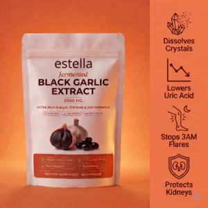 Fermented Black Garlic Extract 6000mg – High S-Allyl Cysteine & Polyphenols for Antioxidant, Heart & Immune Support (Odorless, Vegan, 60 Capsules)