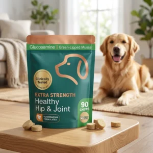 GlycoFlex Plus Extra Strength Hip & Joint Dog Chews – Bacon Flavor, Clinically Tested